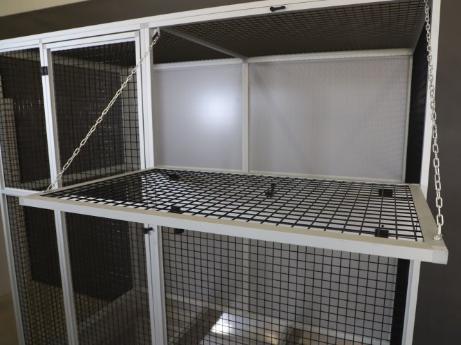 Izbová voliera PV10 elox, čierne síta Izbová voliera PV10 elox, čierne síta