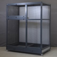 Pokojová voliéra PV08 antracit, černé síta