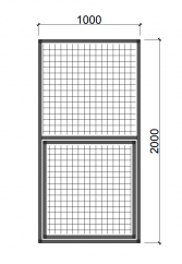Hliníkový rám s dveřmi RP6