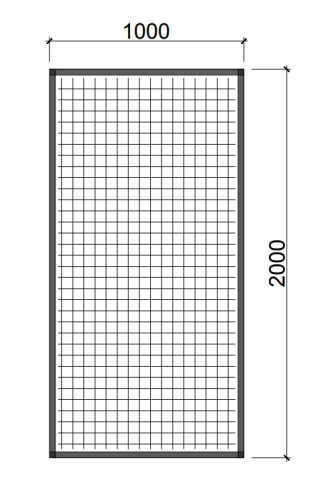 Hliníkový rám RP1 - Zvoliť typ pletiva: Esafort 16 x 16 x 1,2 mm