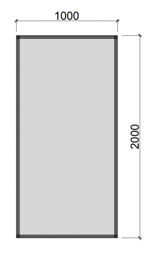 Hliníkový rám s výplní RV1 - Zvolte barvu výplně: Bílá