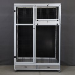 Izbová voliera PV07 elox, černé síta