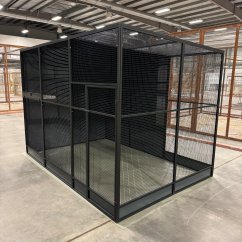 Hliníková voliéra - čierny elox + čierne pletivo