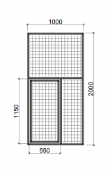 Hliníkový rám s dverami RP7