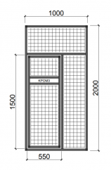 Hliníkový rám s otočným krmným pultem ve dveřích RKP11