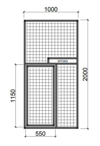 Hliníkový rám s otočným krmným pultem RKP2 - Zvolte typ pletiva: Esafort 19 x 19 x 1,45 mm