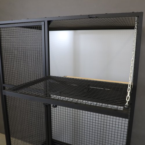 Izbová voliera PV03 čierny elox, čierne pletivo