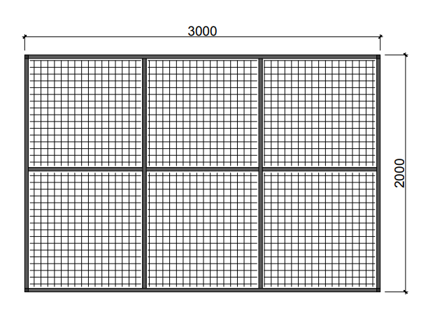 Hliníkový rám RP5 - Zvolte typ pletiva: Esafort 19 x 19 x 1,45 mm