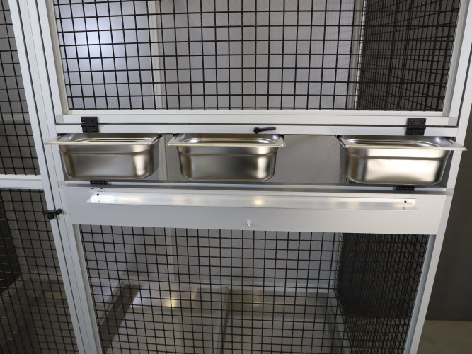 Izbová voliera PV10 elox, čierne síta Izbová voliera PV10 elox, čierne síta