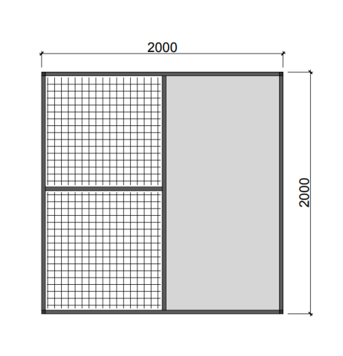 Hliníkový rám s výplní RVP5 - Zvolte barvu výplně: Bílá, Zvolte typ pletiva: Esafort 25,4 x 25,4 x 2,05 mm