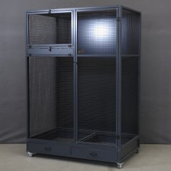Izbová voliera PV06 antracit, čierne pletivo
