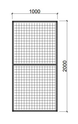Hliníkový rám RP2 - Zvoliť typ pletiva: Esafort 25,4 x 25,4 x 2,05 mm